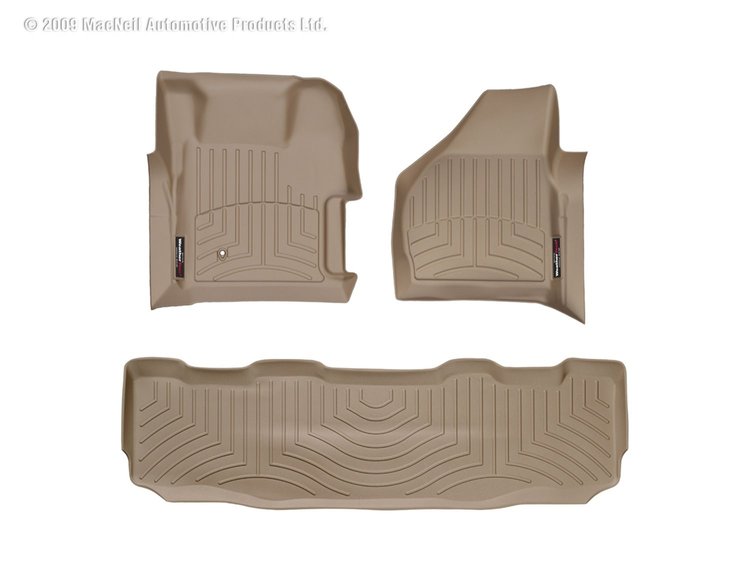 FRONT/REAR FLOORLINERS TA FORD F-250/F-350/F-450/F-550 2008-2010 FITS SUPER CREW WITH MANUAL 4X4 FLO