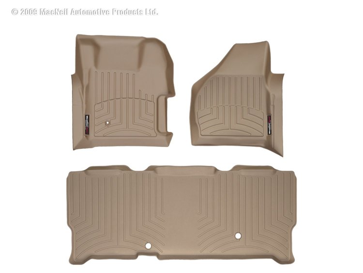 FRONT/REAR FLOORLINERS TA FORD F-250/F-350/F-450/F-550 2008-2010 FITS SUPER CAB EXTENDED CAB ONLY. W