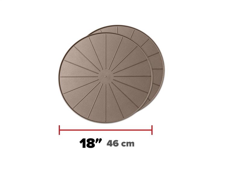 18IN ROUND COASTERS - TAN