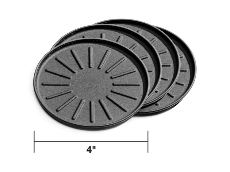 4" Round Coaster Set - Black