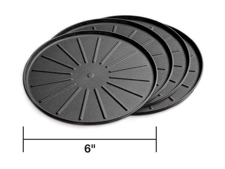6" Round Coaster Set - Black