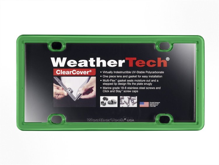ClearCover License Plate Cover - Kelly Green Frame