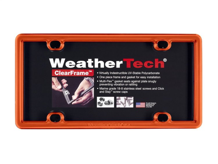 ClearFrame License Plate Frame - Orange
