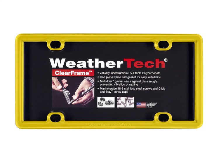 ClearFrame License Plate Frame - Yellow
