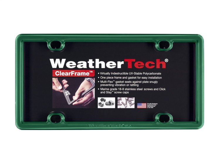ClearFrame License Plate Frame - Green