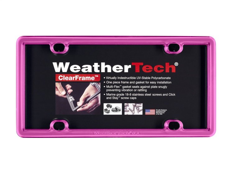 ClearFrame License Plate Frame - Hot Pink