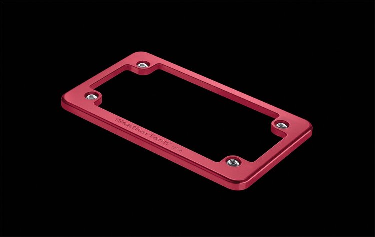 Motorcycle Billet Plate Frame - Red