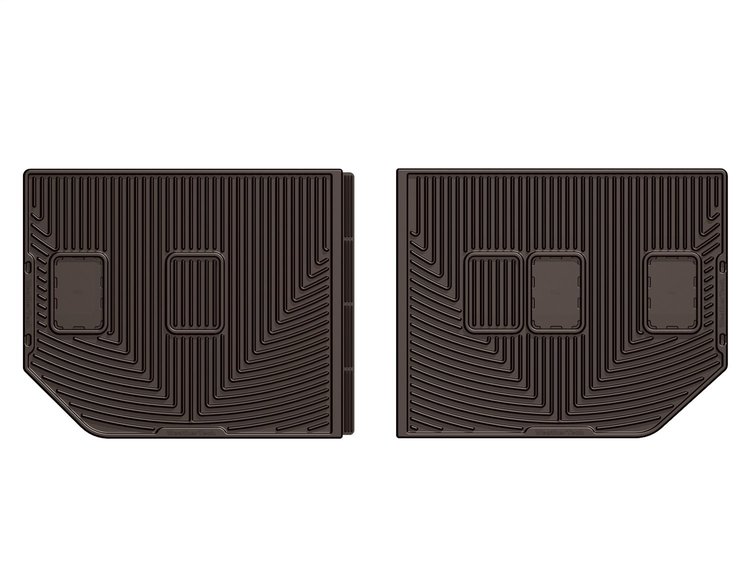 REAR RUBBER MATS COCOA CADILLAC ESV 2007-2010 FITS WITH 2ND ROW BENCH ONLY