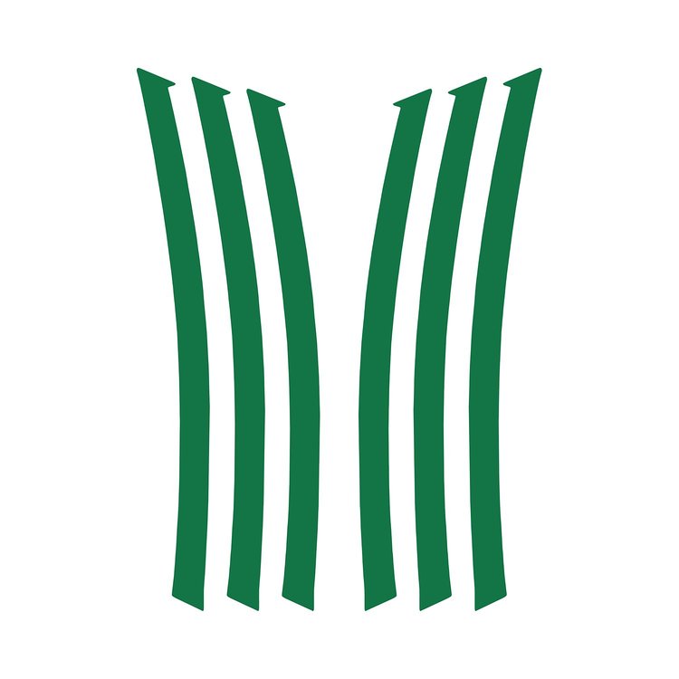 103V09 Side Fender Gill Decals, 2010-2013 Chevy Camaro, Gloss Green
