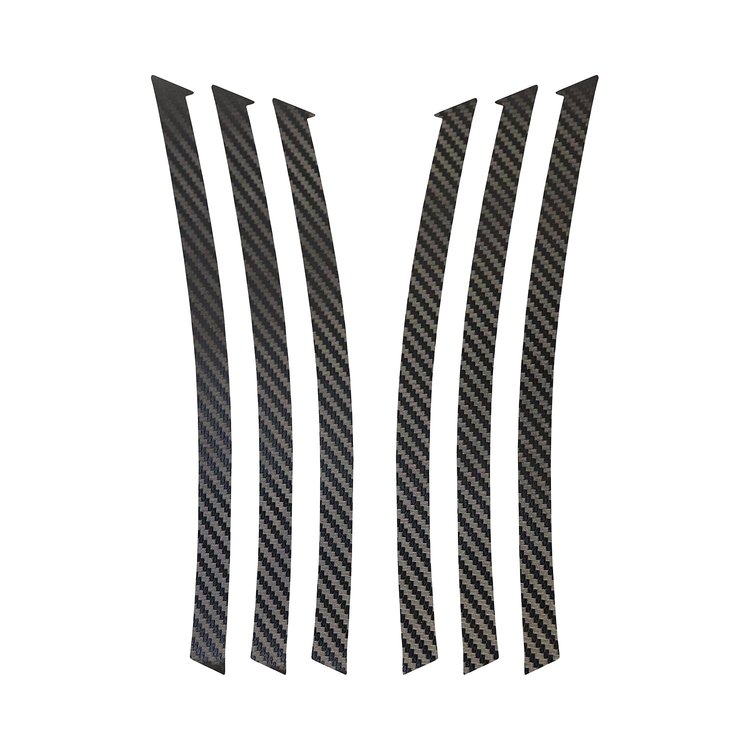 103V40 Side Fender Gill Decals, 2010-2013 Chevy Camaro, Black Carbon Fiber