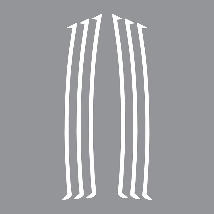 104V03 Side Vent Vinyl Inlay Decals, 2010-2023 Chevy Camaro, Gloss White