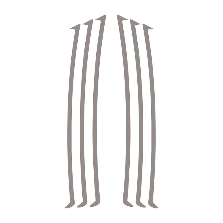 104V04 Side Vent Vinyl Inlay Decals, 2010-2023 Chevy Camaro, Gloss Silver