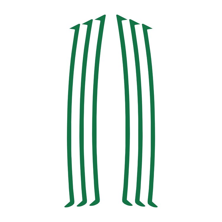 104V09 Side Vent Vinyl Inlay Decals, 2010-2023 Chevy Camaro, Gloss Green