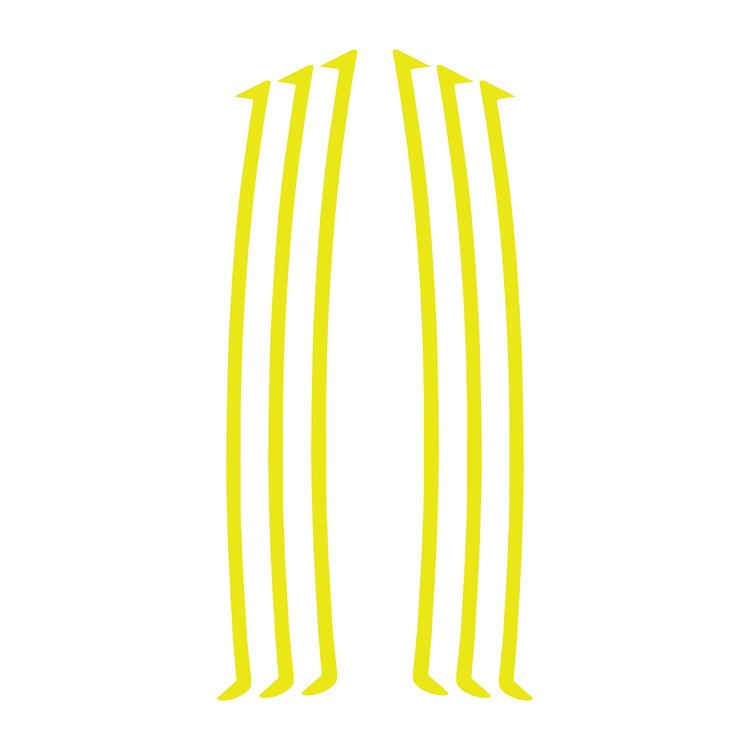 104V11 Side Vent Vinyl Inlay Decals, 2010-2023 Chevy Camaro, Gloss Yellow