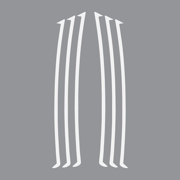 104V22 Side Vent Vinyl Inlay Decals, 2010-2023 Chevy Camaro, Matte White