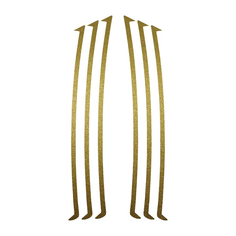 104V59 Side Vent Vinyl Inlay Decals, 2010-2023 Chevy Camaro, Metallic Gold