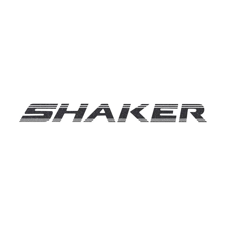 108V51 Underhood SHAKER Script Decal, 2008-2018 Dodge Challenger, Carbon Flash Metallic