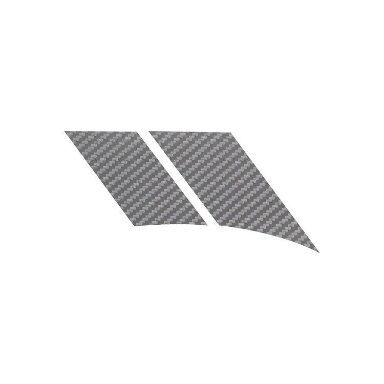 121V41 Grand Sport-Style Fender Accent Stripes, 2005-2013 Chevy Corvette, Silver Carbon Fiber, Left/Driver