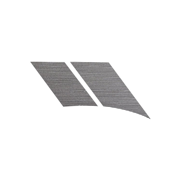 121V48 Grand Sport-Style Fender Accent Stripes, 2005-2013 Chevy Corvette, Brushed Aluminum, Left/Driver