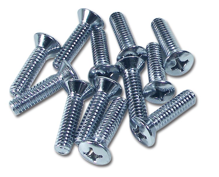 1816 Seat Side Chrome Screws, 1963-1967 Chevy Corvette, 12 Piece