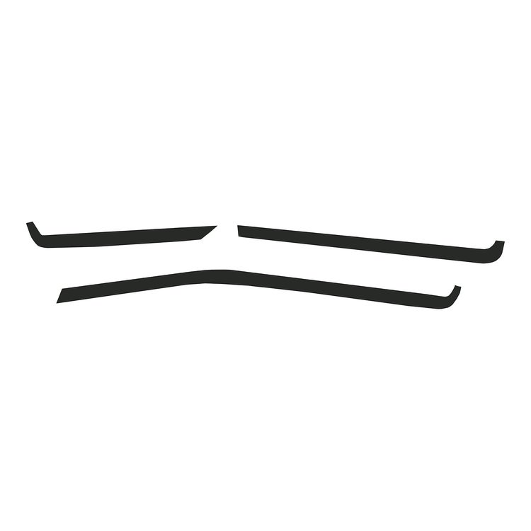 200376 Interior Dash Trim Accents, 2020-2023 Chevy Corvette, Matte Dark Gray