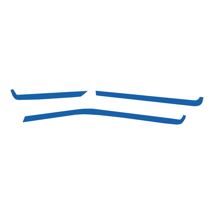 200377 Interior Dash Trim Accents, 2020-2023 Chevy Corvette, Matte Blue