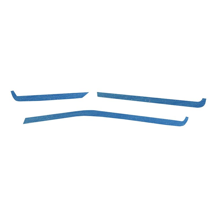 200389 Interior Dash Trim Accents, 2020-2023 Chevy Corvette, Blue Brushed Steel