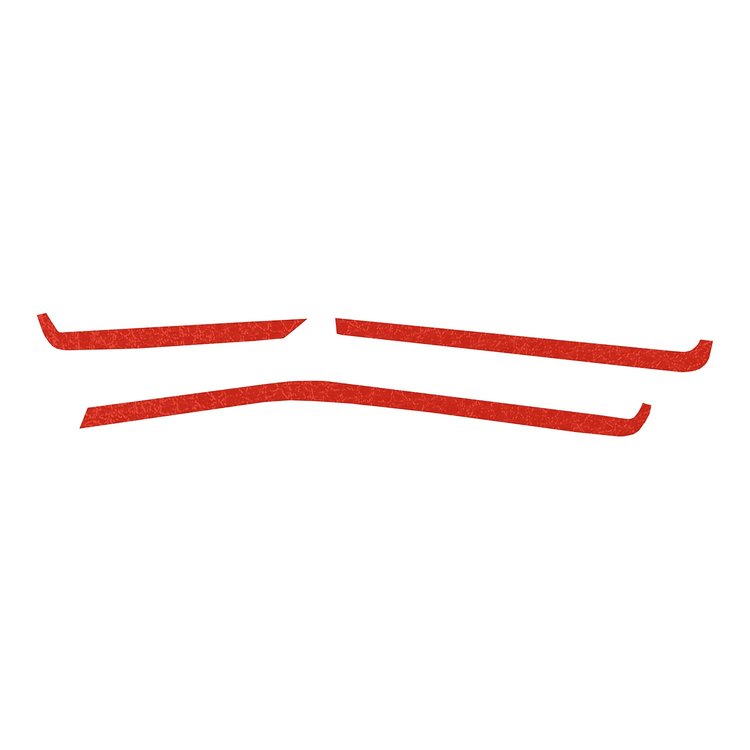 200393 Interior Dash Trim Accents, 2020-2023 Chevy Corvette, Red Faux Leather
