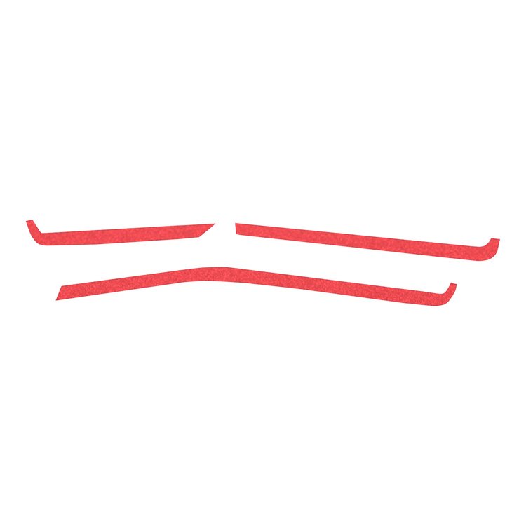 200396 Interior Dash Trim Accents, 2020-2023 Chevy Corvette, Anodized Matte Red