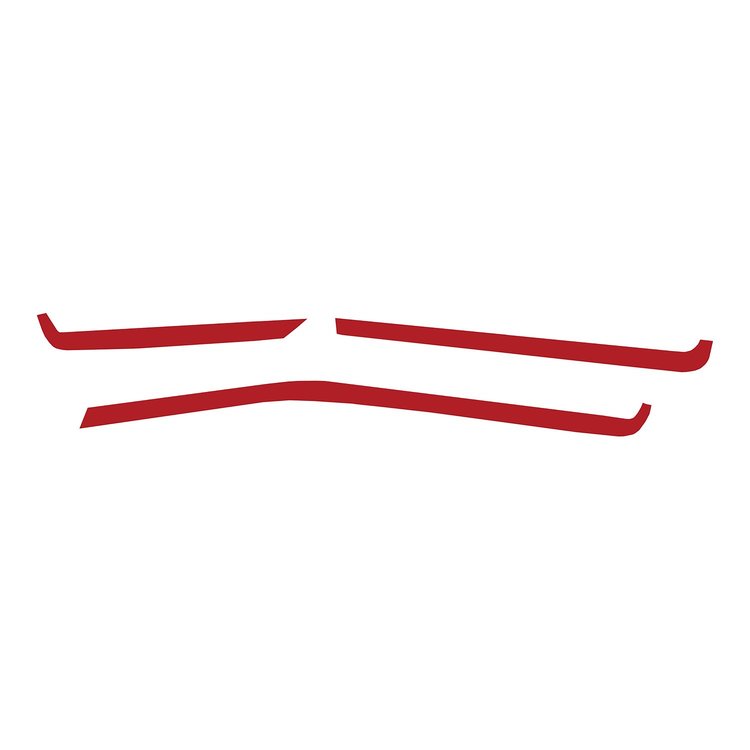 200397 Interior Dash Trim Accents, 2020-2023 Chevy Corvette, Matte Red