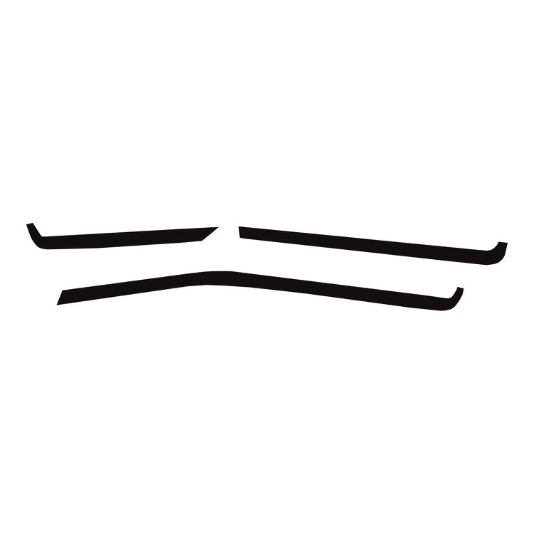 200398 Interior Dash Trim Accents, 2020-2023 Chevy Corvette, Matte Black