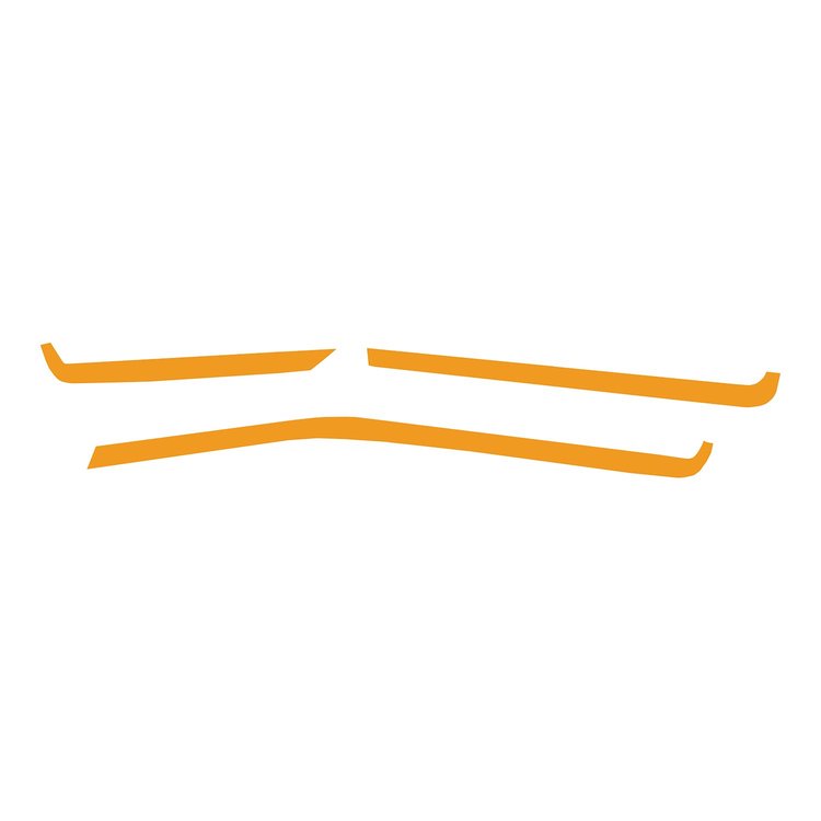200400 Interior Dash Trim Accents, 2020-2023 Chevy Corvette, Gloss Orange