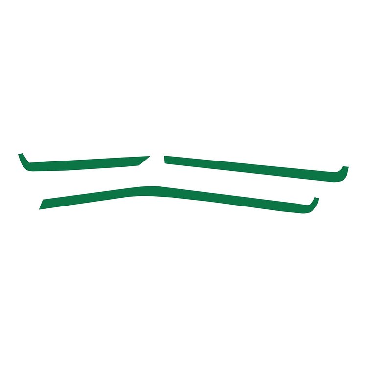 200401 Interior Dash Trim Accents, 2020-2023 Chevy Corvette, Gloss Green