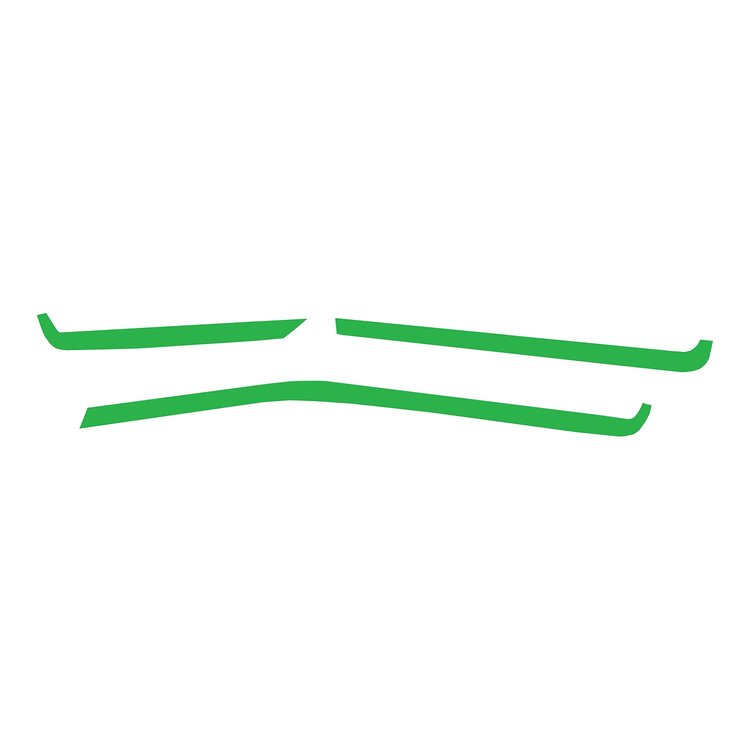 200402 Interior Dash Trim Accents, 2020-2023 Chevy Corvette, Gloss Lime Green