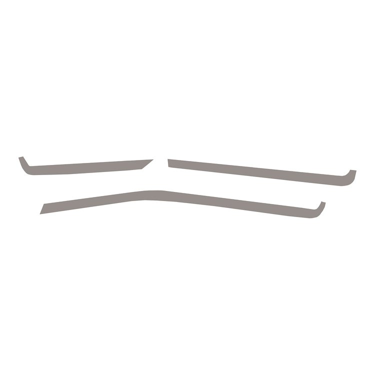 200405 Interior Dash Trim Accents, 2020-2023 Chevy Corvette, Gloss Silver