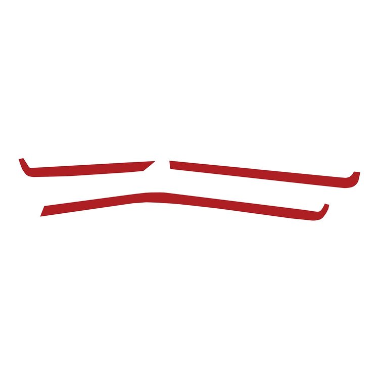 200407 Interior Dash Trim Accents, 2020-2023 Chevy Corvette, Gloss Red