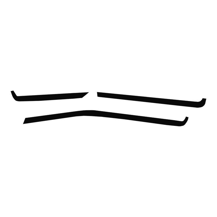 200408 Interior Dash Trim Accents, 2020-2023 Chevy Corvette, Gloss Black