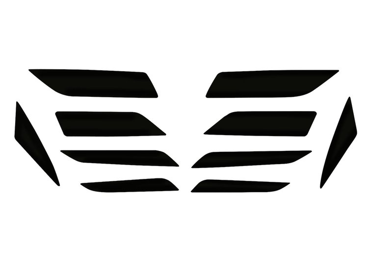 200442 Tail Light Blackout Acrylic Overlays, 2020-2023 Chevy Corvette