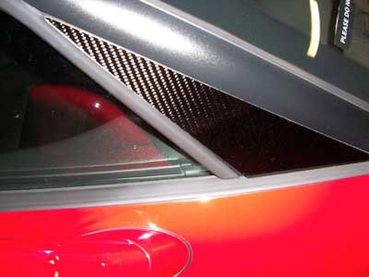 200626 Carbon Fiber A-Pillar Overlays, 1997-2004 Chevy Corvette