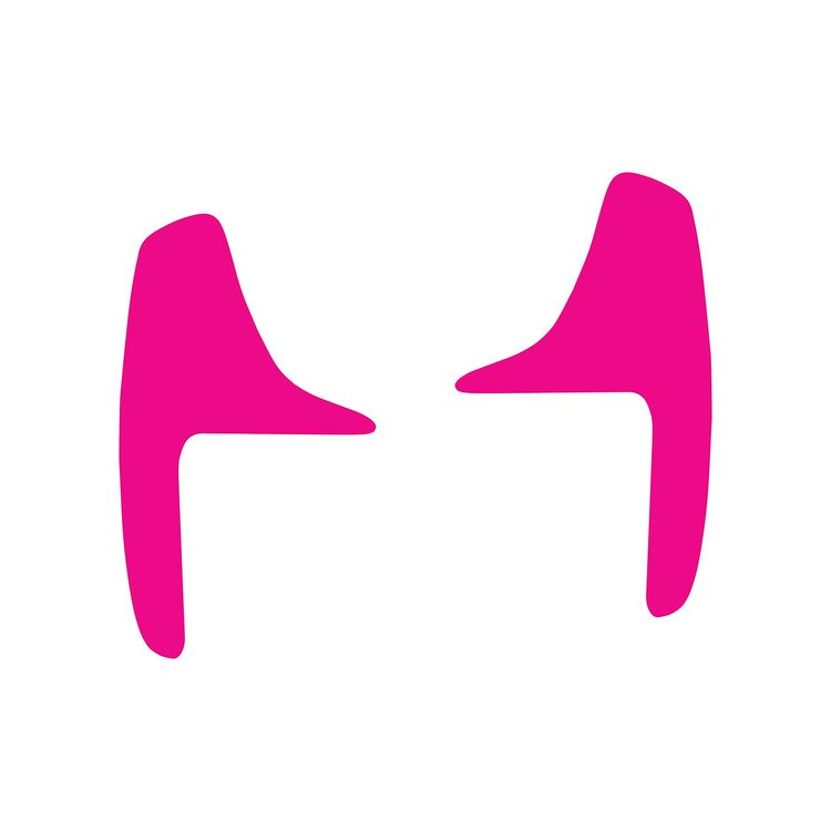 200726 Paddle Shifter Vinyl Overlay Decals, 2014-2019 Chevy Corvette, Gloss Pink