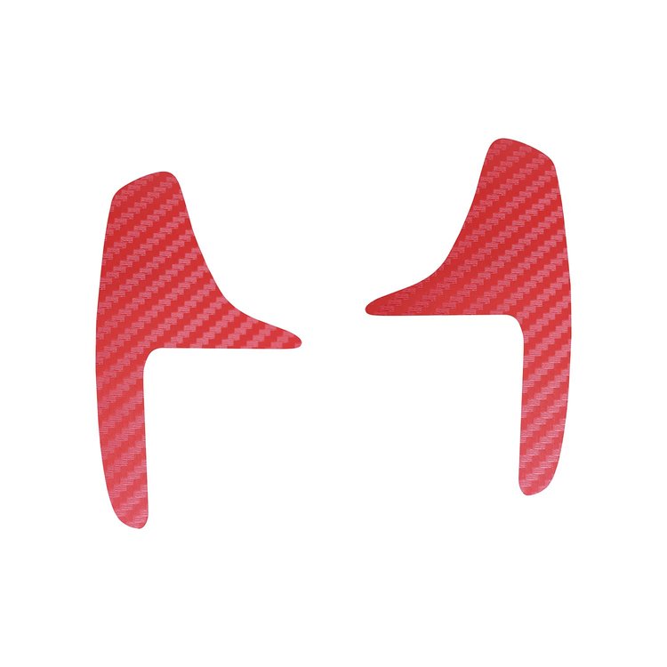 200734 Paddle Shifter Vinyl Overlay Decals, 2014-2019 Chevy Corvette, Red Carbon Fiber