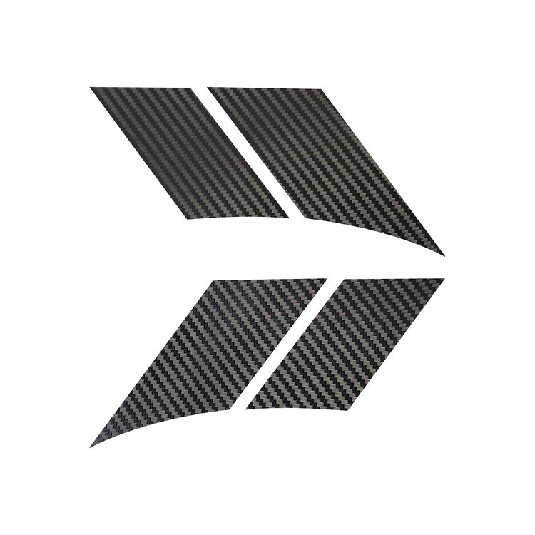 201006 Grand Sport-Style Fender Accent Stripes, 2005-2013 Chevy Corvette, Black Carbon Fiber, Left/Driver & Right/Passenger