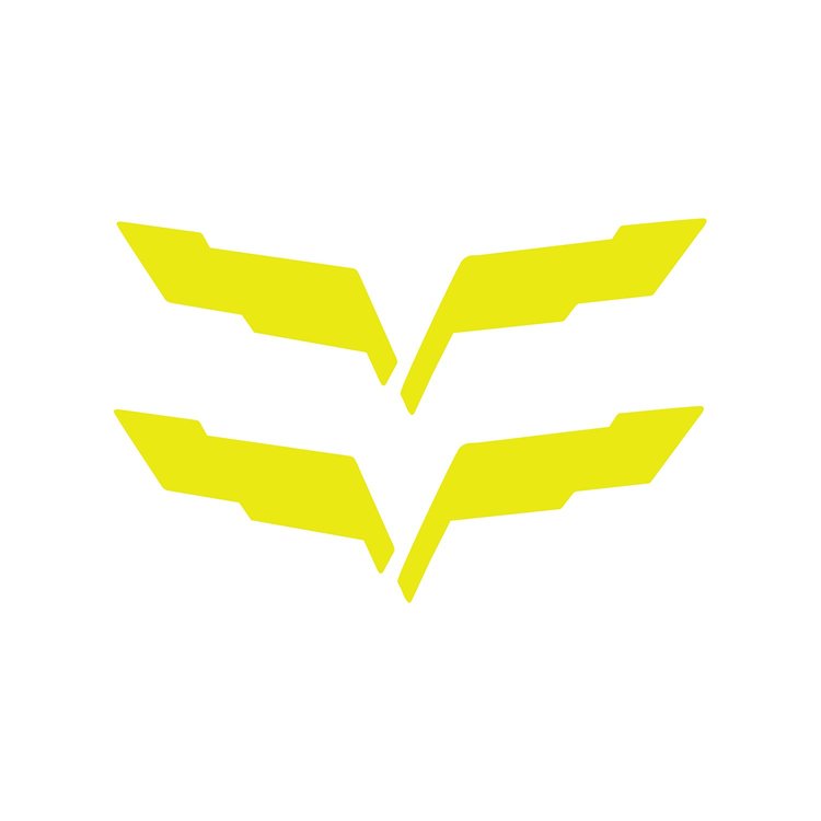 201029 Front/Rear Emblem Flag Blackout Set, 2005-2013 Chevy Corvette, Gloss Yellow