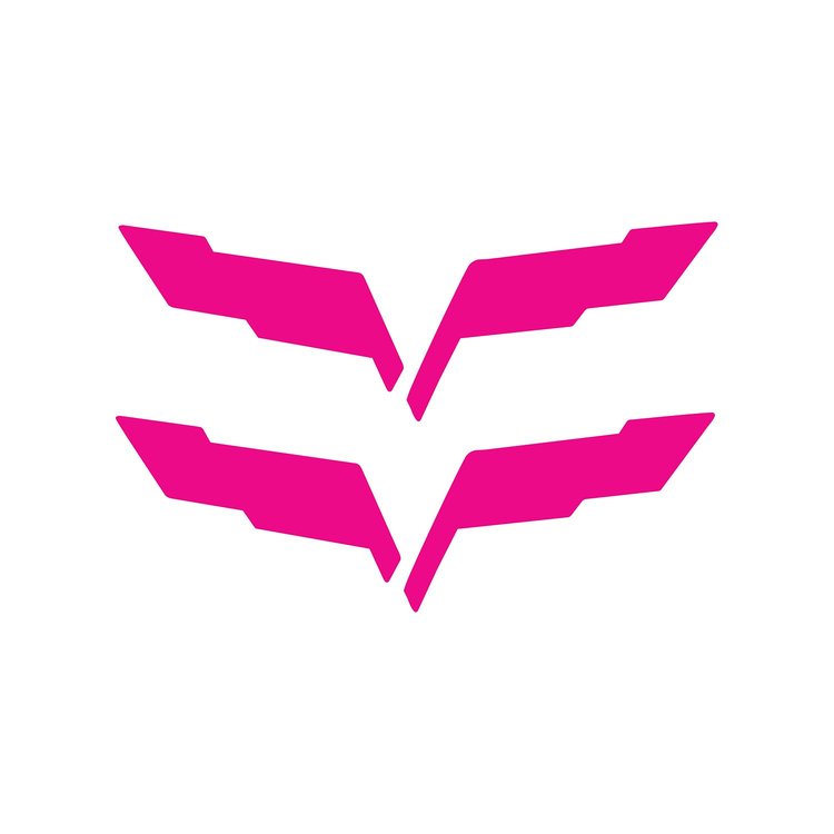 201030 Front/Rear Emblem Flag Blackout Set, 2005-2013 Chevy Corvette, Gloss Pink