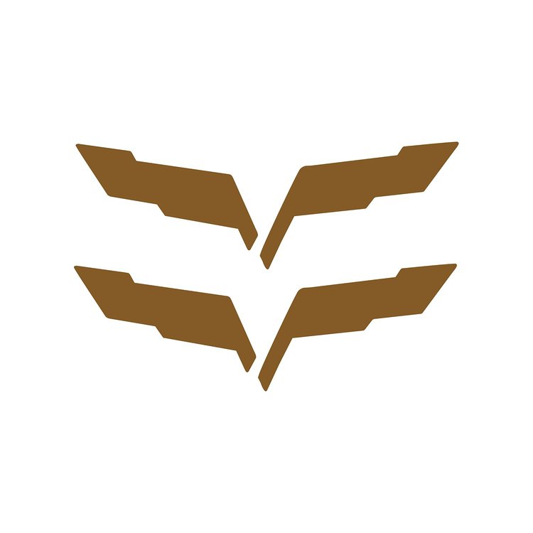 201031 Front/Rear Emblem Flag Blackout Set, 2005-2013 Chevy Corvette, Gloss Metallic Gold