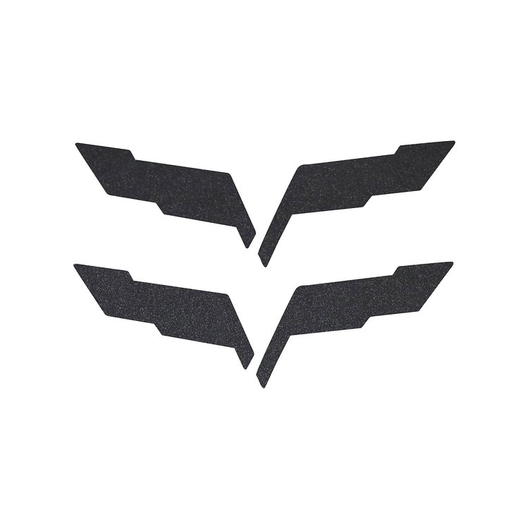 201044 Front/Rear Emblem Flag Blackout Set, 2005-2013 Chevy Corvette, Gloss Carbon Flash Metallic