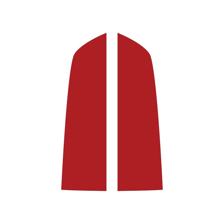 201049 60th 427 Split Stripe Design Hood Decal, 2013-2013 Chevy Corvette, Gloss Red
