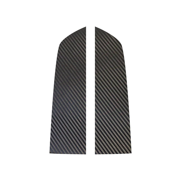 201059 60th 427 Split Stripe Design Hood Decal, 2013-2013 Chevy Corvette, Black Carbon Fiber