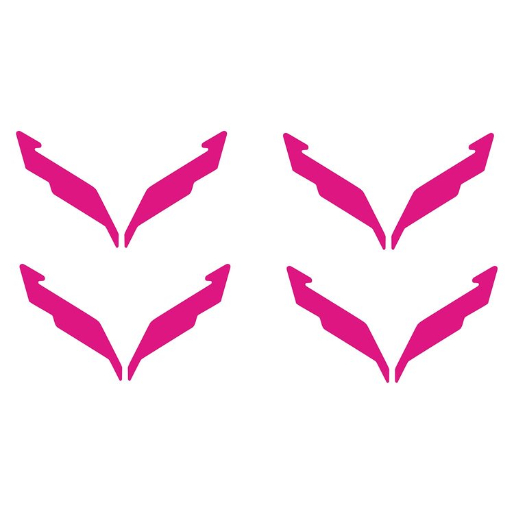 201223 Vinyl Wheel Center Cap Emblem Insert Overlays, 2014-2019 Chevy Corvette, Matte Pink