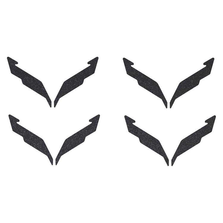 201228 Vinyl Wheel Center Cap Emblem Insert Overlays, 2014-2019 Chevy Corvette, Gloss Carbon Flash Metallic